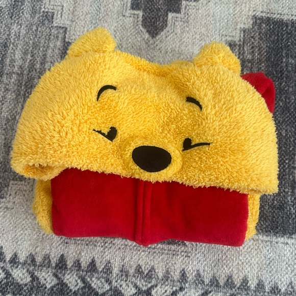 Y2K Disney Winnie the Pooh Women’s Hooded Pooh Zip Onesie Pjs Costume Size Small - Picture 2 of 15